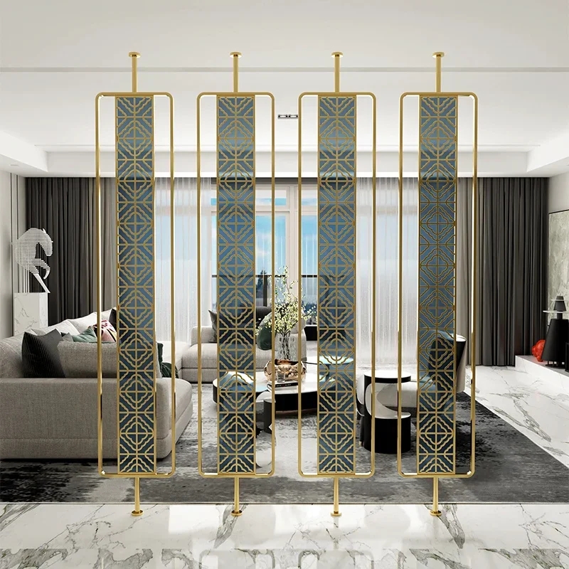 Room Divider Geometric Lattice Floor To Ceiling Tension Screen