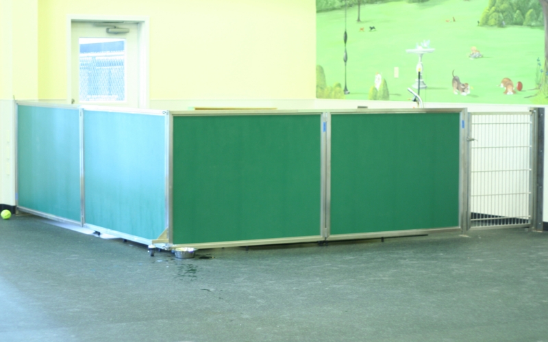 Room Divider Green Panels Stainless Steel Modular Enclosure