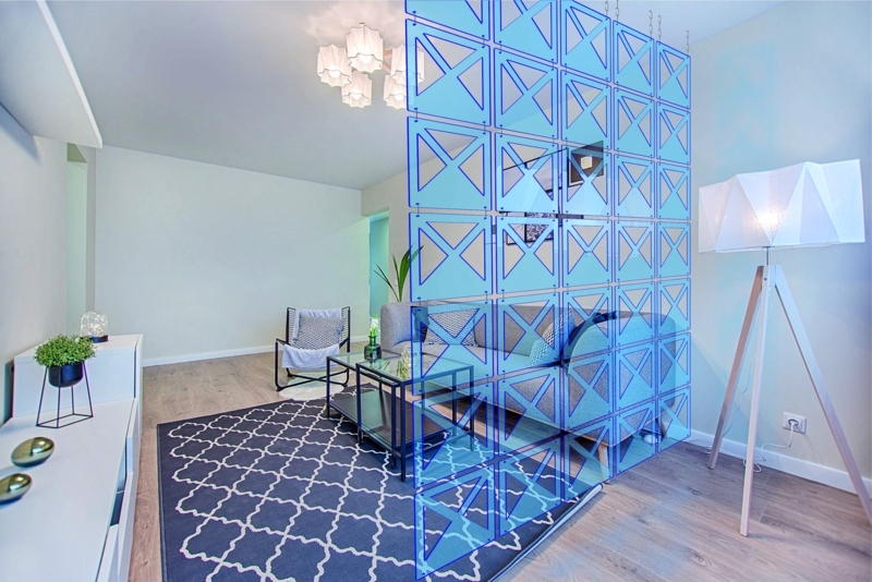 Room Divider Hanging Acrylic Geometric Cutout Screen