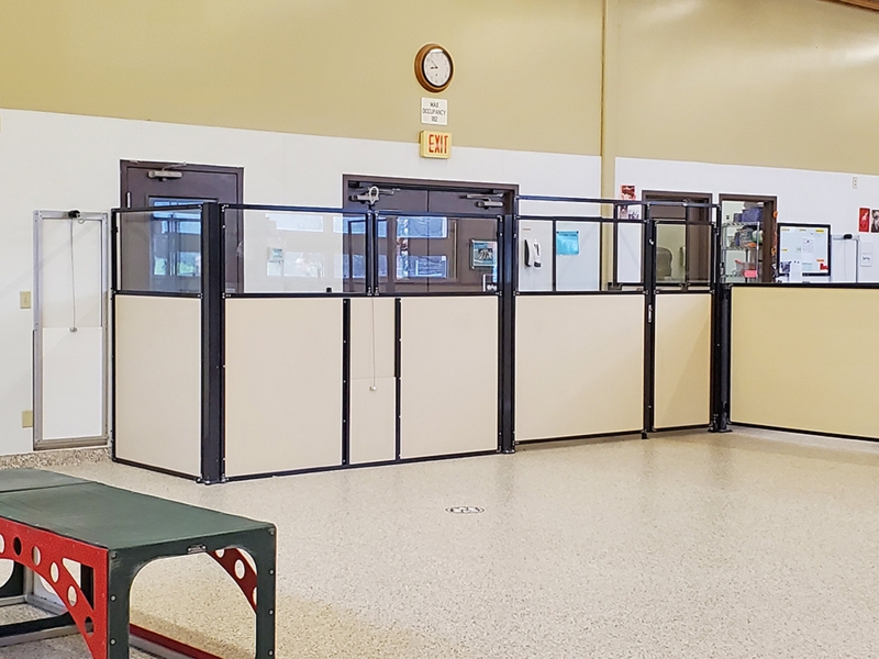 Room Divider Modular Pet Dividers Clear Top Panels Tan Black