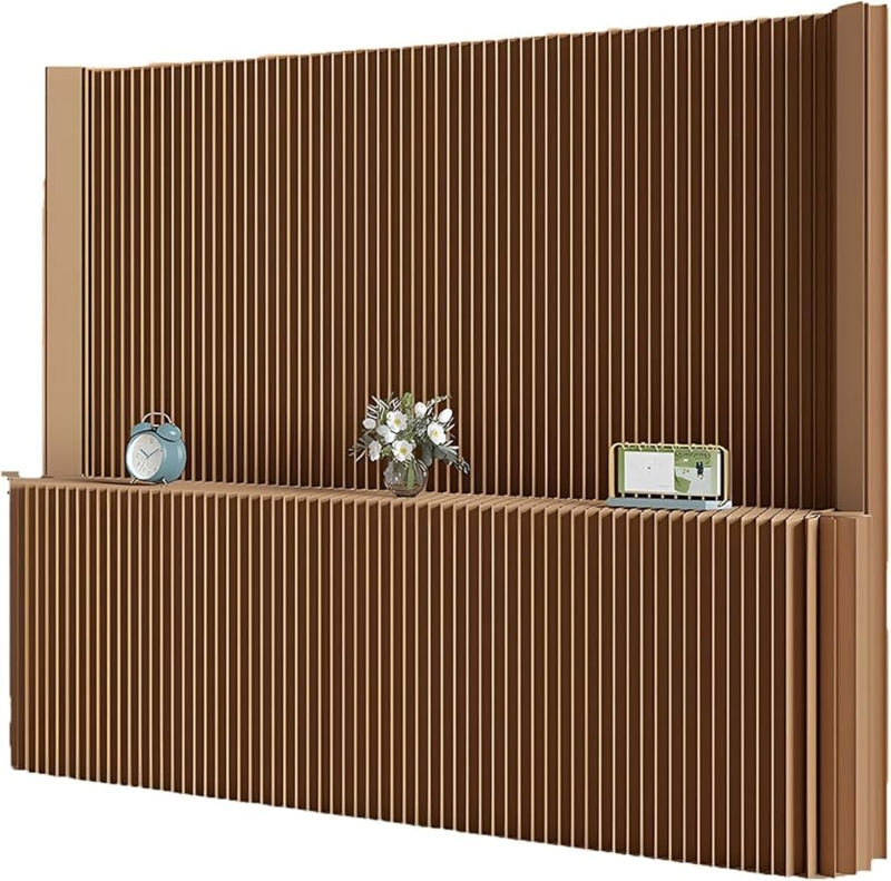 - Room Dividers Kraft Paper Room Screen, Brown Room Separator  and Room Partition with Storage Shelf, No Assembly Required (4x2.4m/13.12x7.87ft)