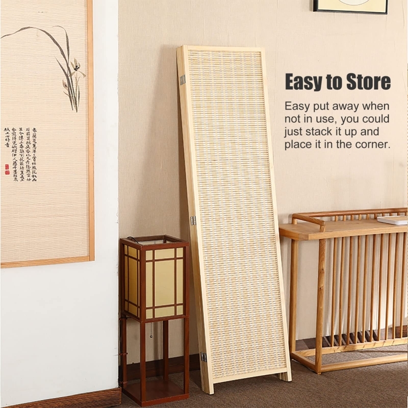 - Room Privacy Screen Divider Portable Freestanding Room Dividers  and Folding Privacy Screens 5 Panels, Bamboo Traditional Room Separator  Temporary Privacy Wall, Restaurants Balcony Study(150cm/4.9ft)
