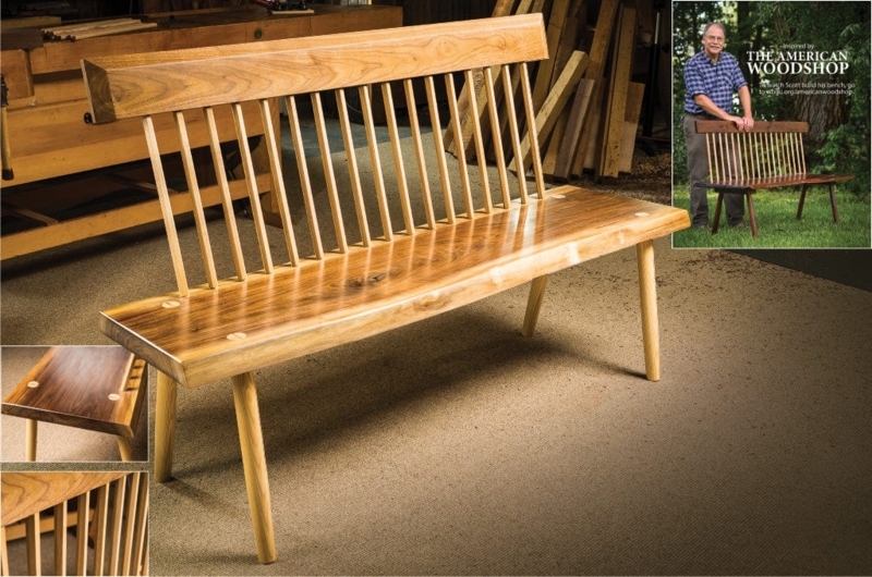 Rustic Industrial Bench Live Edge Thick Wood Seat Trapezoidal Legs