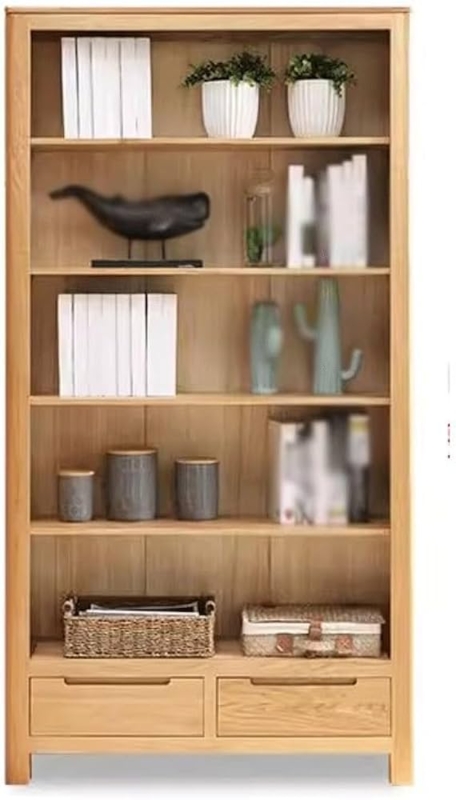 Scandinavian Bookcase Tapered Legs Minimalist Low Wooden Bookcase