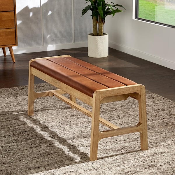 Scandinavian Light Oak Dining Bench Tapered Round Legs