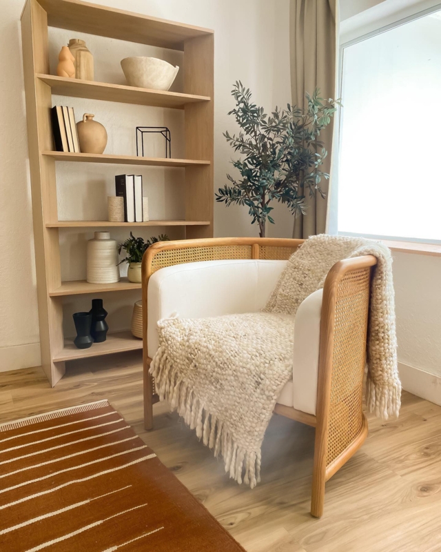 Sculptural Arched Bookcase for Modern Organic Styling