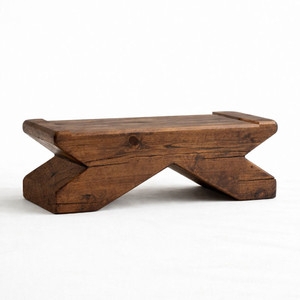 Sculptural Low-Profile Bench with Unique Winged Ends