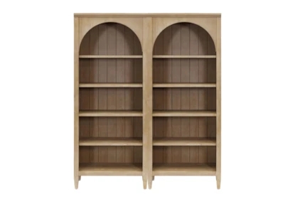 Set of 2 Arched Bookcases featuring Arched Door Paneling