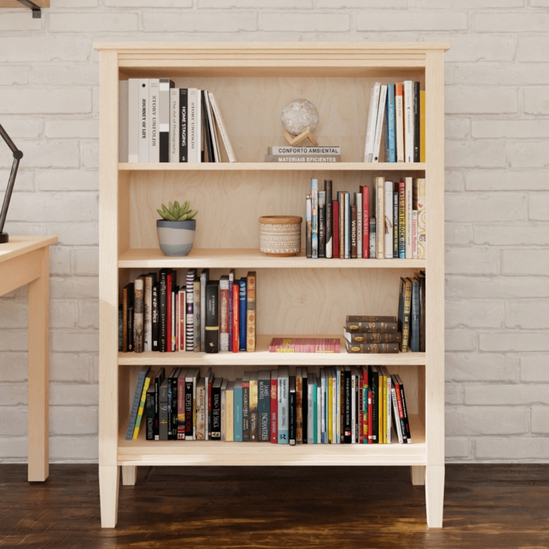 Shaker Style Bookcase featuring Vertical Side Slats