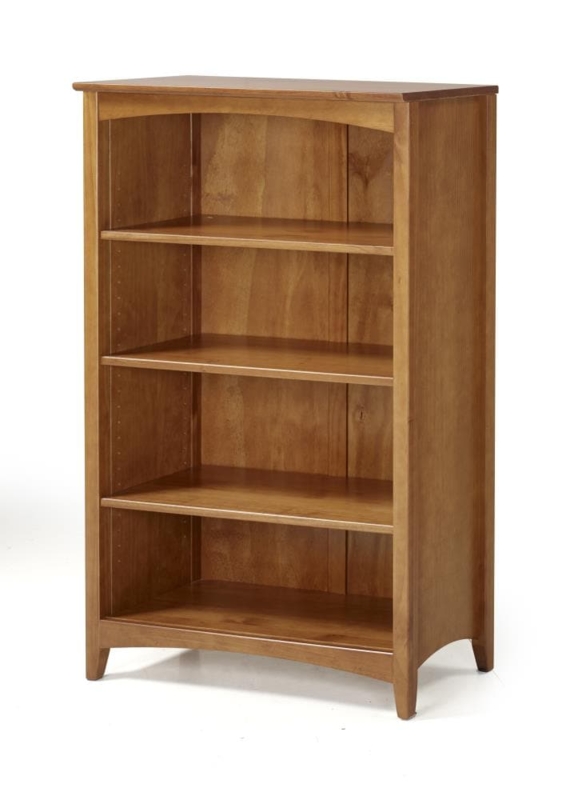 Shaker Style Bookcase in Warm Cherry Wood Tone