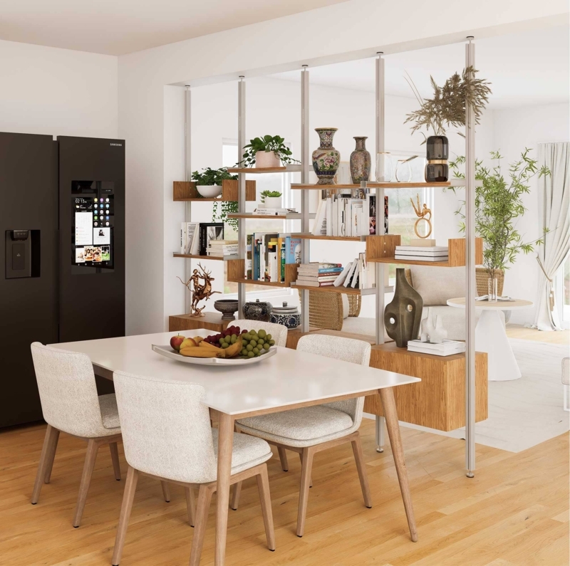Shelving Unit Modular Design Floor To Ceiling Black Metal Industrial