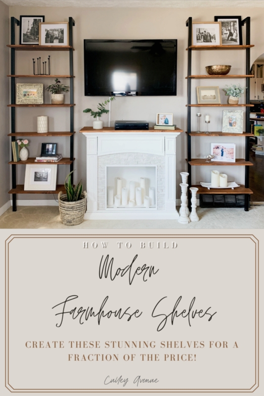 Shelving Unit White Floor To Ceiling Modern Farmhouse Built-In Look