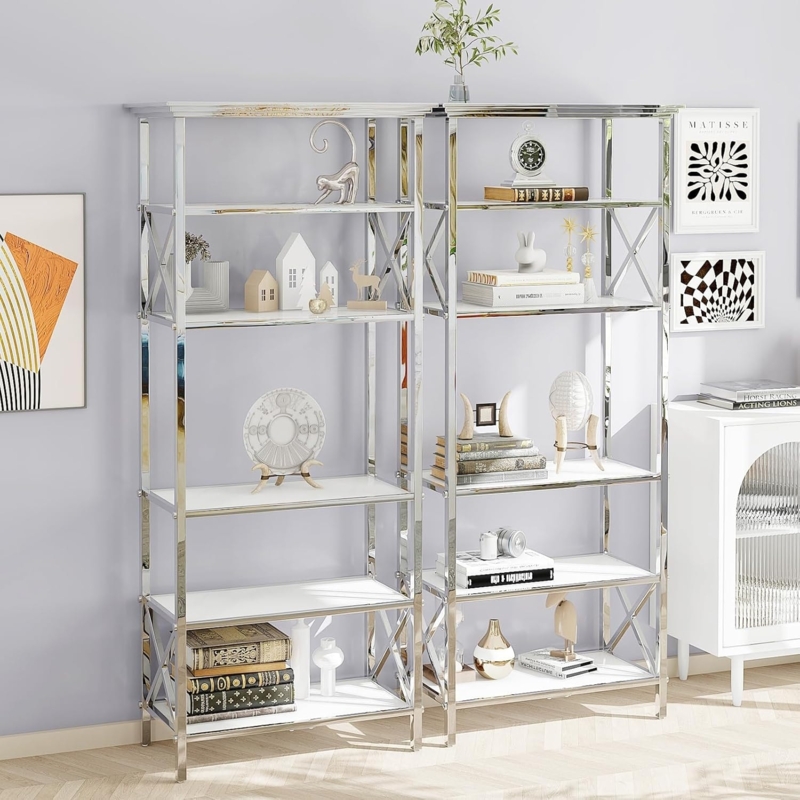 Silver Display Bookshelves and Bookcases - Bed Bath & Beyond