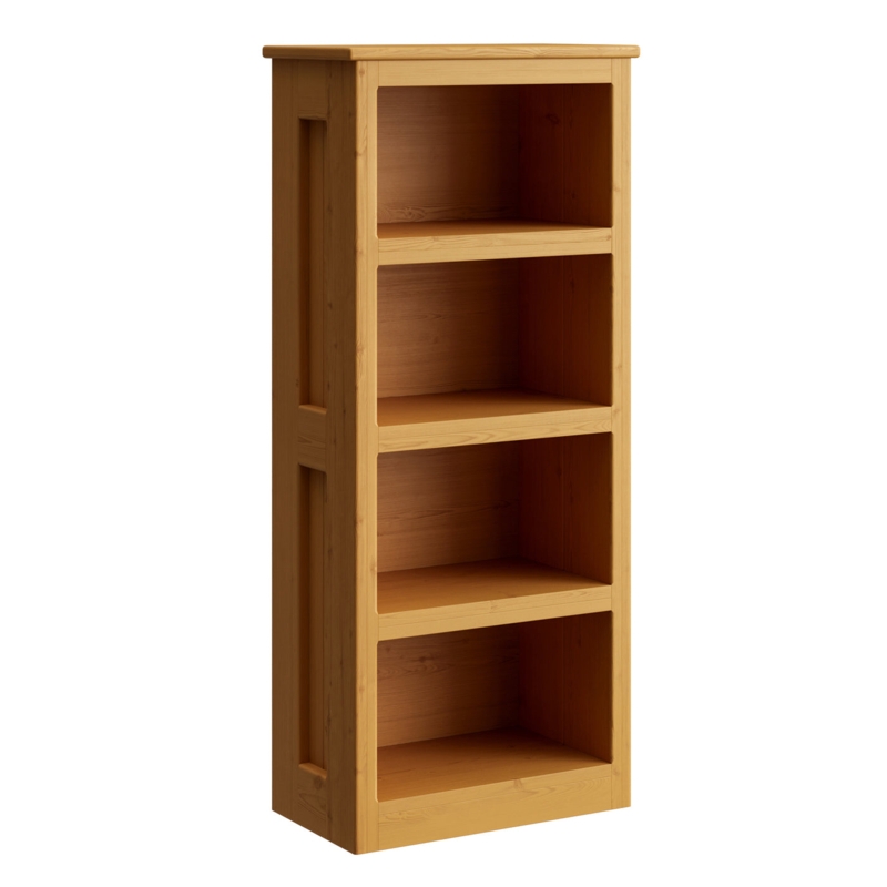 Slatted Sides Bookcase Natural Wood Tone for Rustic Storage Tower