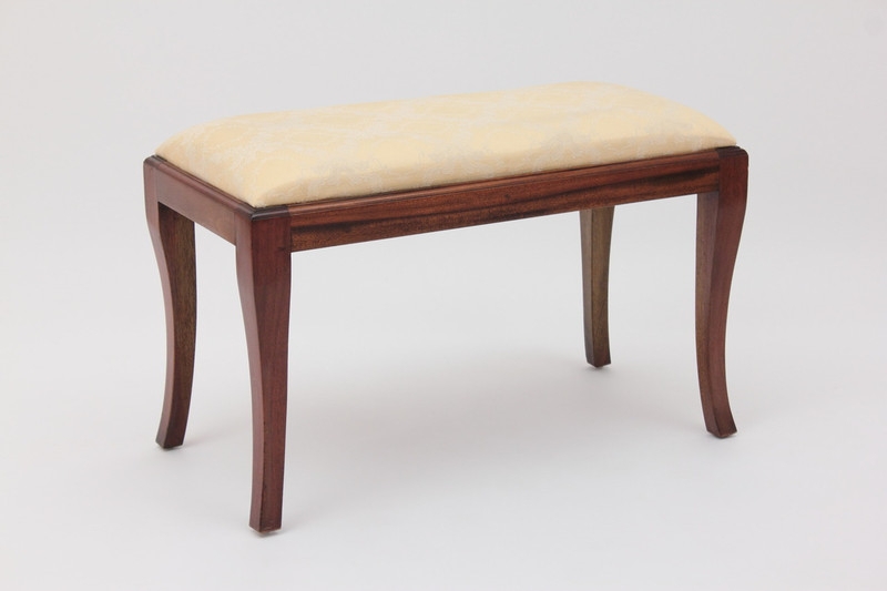 Sleigh Silhouette Upholstered Bench Diamond Tufting Carved Cabriole Legs
