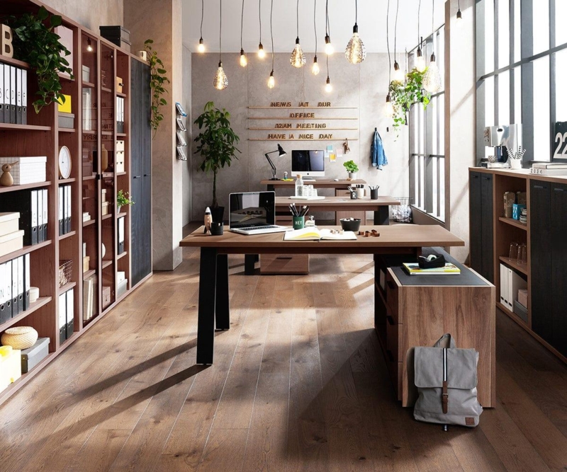 Slender Metal Frame Bookcase Mixed Material Industrial Shelving