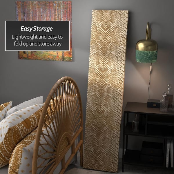 Snakeskin Print Room Divider 3-Panel Folding Design Eclectic Style
