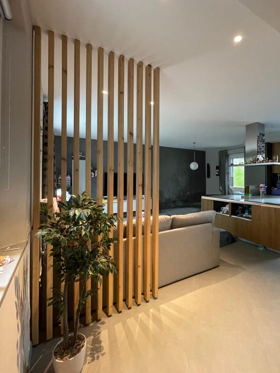 Solid Pine Wood Slats  Eco-friendly Room Divider Slats With Customizable  Color and Height - Etsy