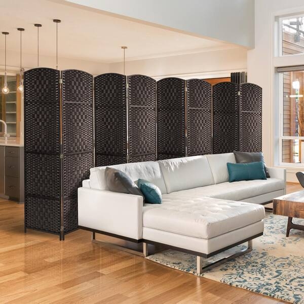 Sorbus 8-Panel Room Divider 6 ft. Tall, Double Hinged Privacy Screen  Panels, Partition Room Dividers, Espresso Solid PRT-RND8-HD - The Home Depot