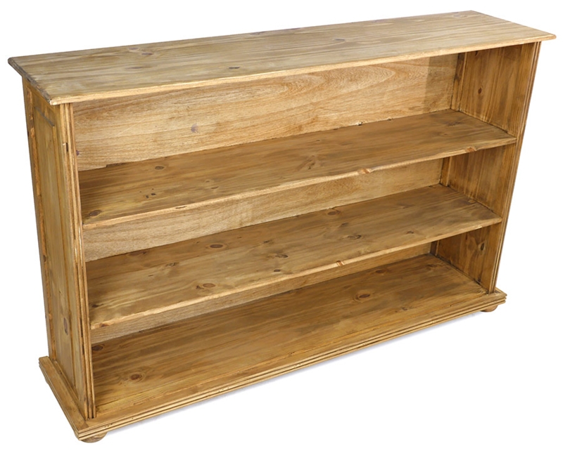 Southwestern Bookcase Arched Sides Rustic Pine Finish