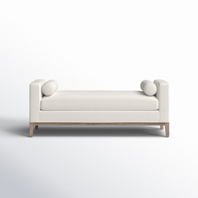 Storage Bench Blonde Wood Slatted Shelf Cream Scandinavian Style