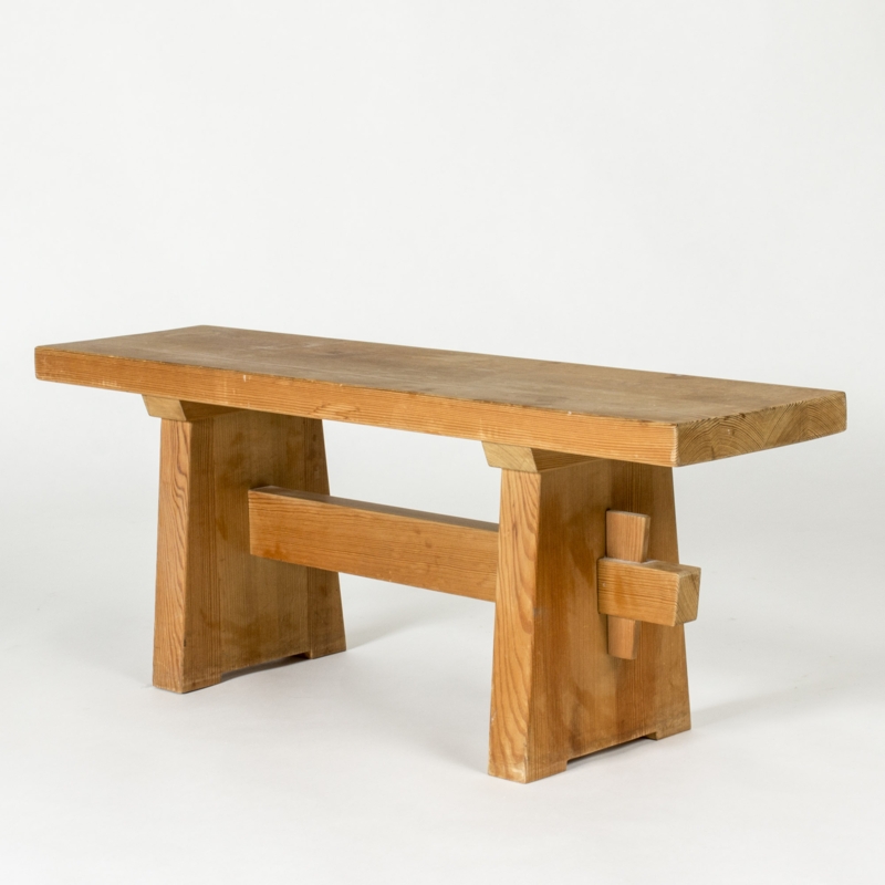 Swedish Midcentury Pine Bench | Scandinavian Modern Design