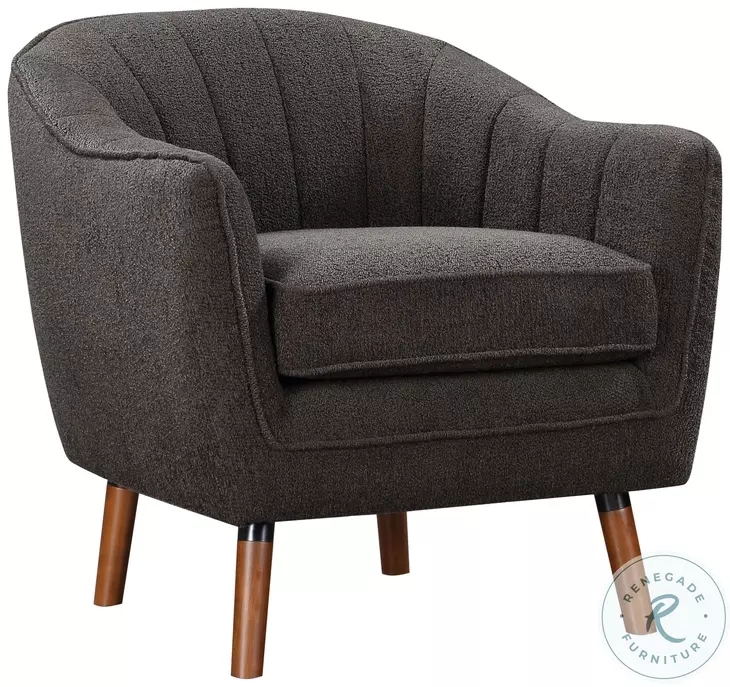Swivel Accent Chair Channel Tufted Metal Base