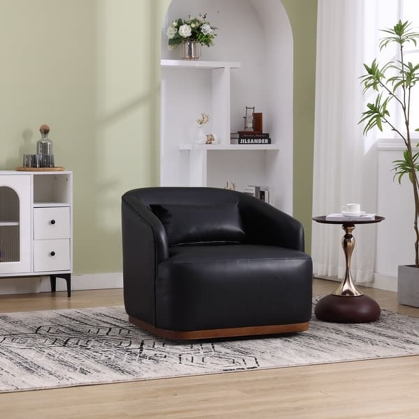 Swivel Barrel Chair Organic Modern Nubby Boucle Cream Upholstery