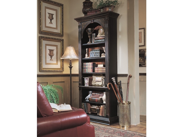 Tall Bookcase with Painted Finish, Five-Tier Transitional Shelving Unit