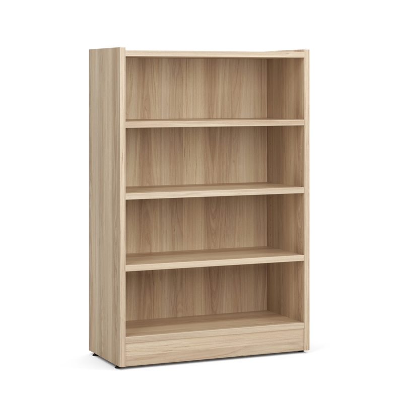 Tall Five-Tier Bookcase in Modern Walnut Finish