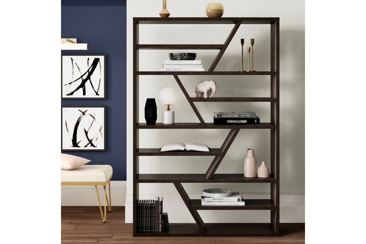 Tall Industrial Metal Frame Bookcase with Open Back