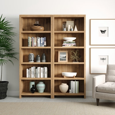 Traditional Bookcase Dark Espresso Finish Crown Molding Detail