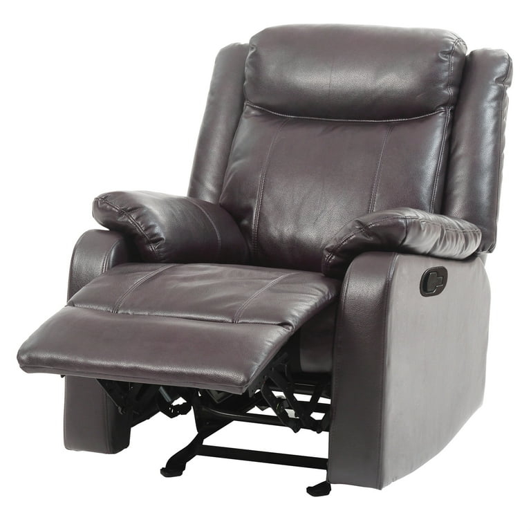 Traditional Reclining Chair with Pillow Top Arms and Overstuffed Silhouette