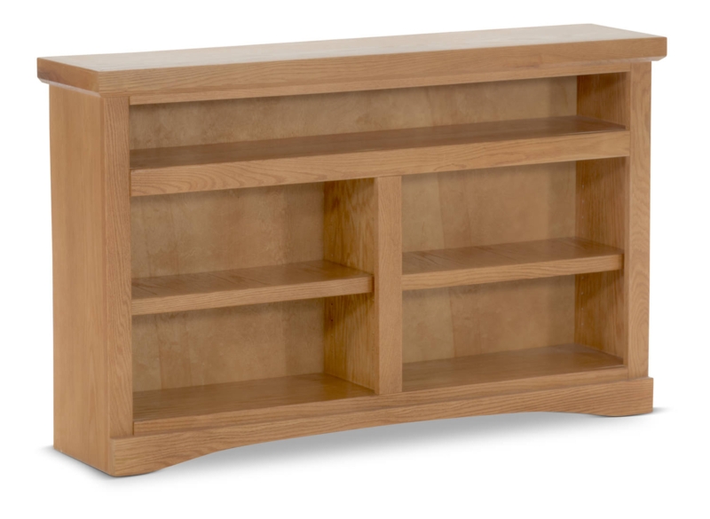 Traditional Wood Bookcase With Adjustable Shelves And Plinth Base