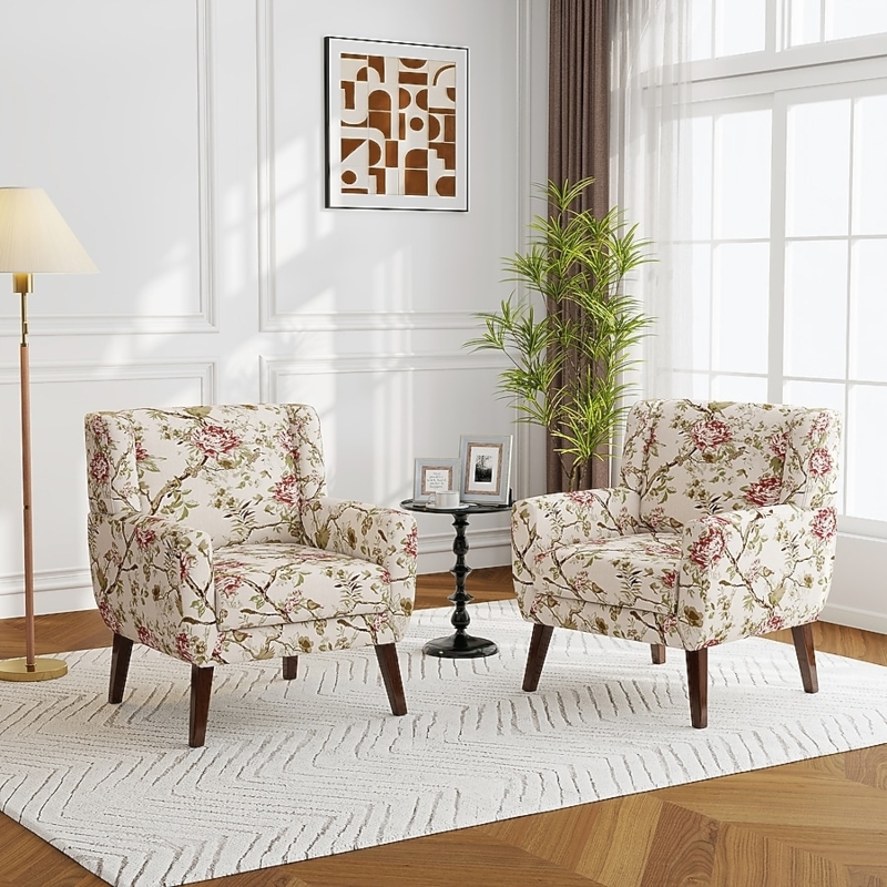 Transitional Accent Chair with Diamond Tufting and Sloped Arms