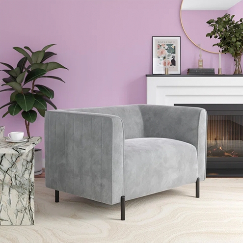 Transitional Accent Chair with Tapered Legs for Cozy Reading Nook