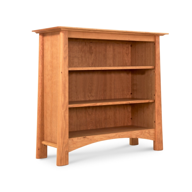 Transitional Cherry Toned Bookcase with Tapered Legs
