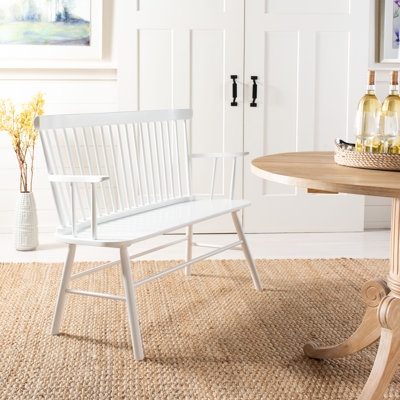 Upholstered Bench Extra Tall Dark Espresso H-Stretcher Base