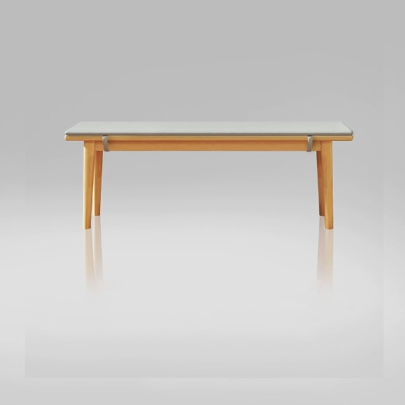 Upholstered Dining Bench with H-Stretcher Support for Modern Farmhouse Entryway