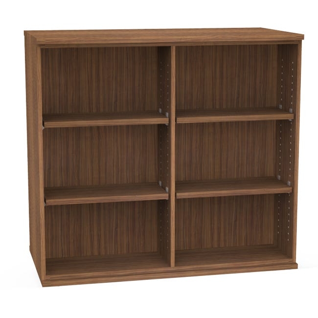 Vertical Divider Bookcase, Modular Light Wood
