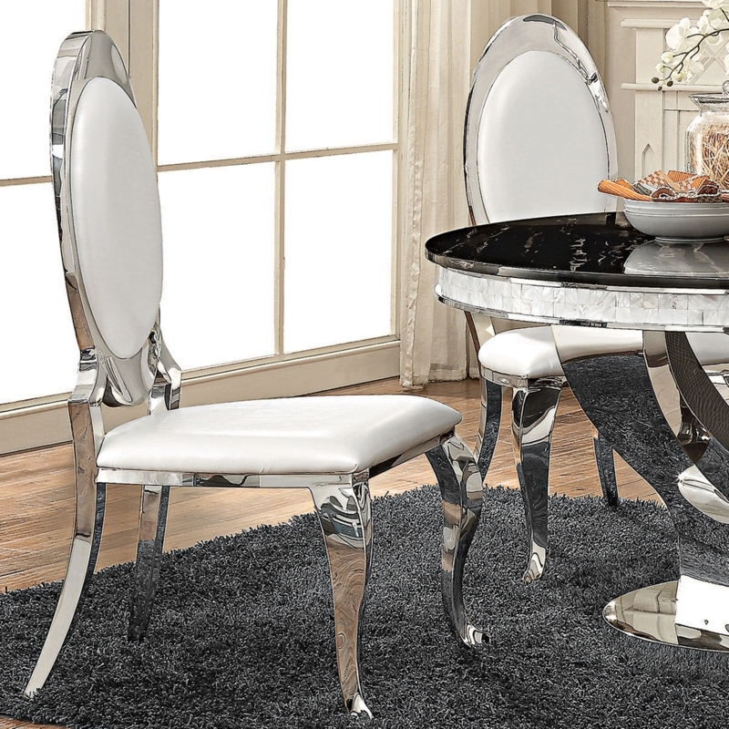 White And Chrome Accent Chair HOT Accent Chair White Chrome Chairs White  Modern 27" Accent
