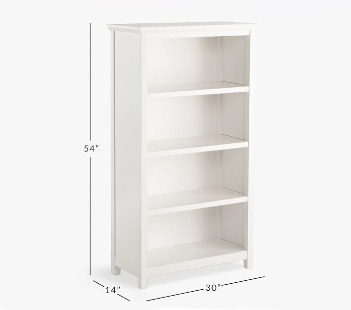 White Kids Bookcase Featuring Sturdy Bracket Feet