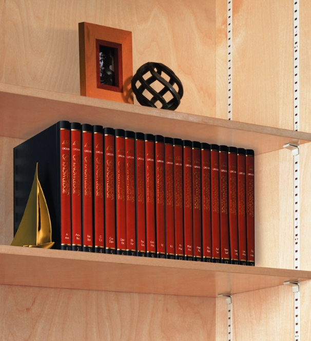White Shelf with Gold Pins, Adjustable