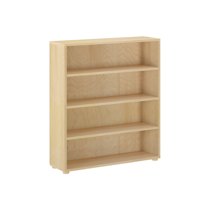 Wide Frame Minimalist Bookcase with Four Shelves