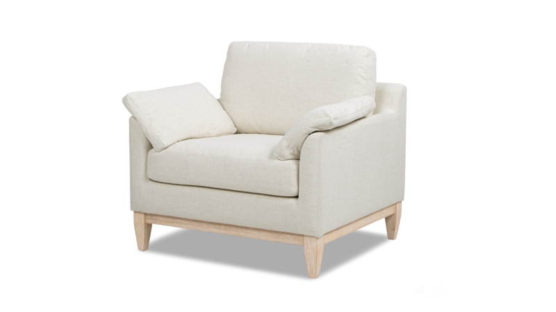 Wide Profile Accent Chair with Nailhead Trim and Button Tufting