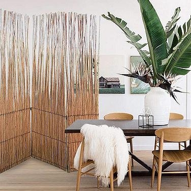 Willow Branch Room Divider with Ombre Finish. Natural Boho Screen.