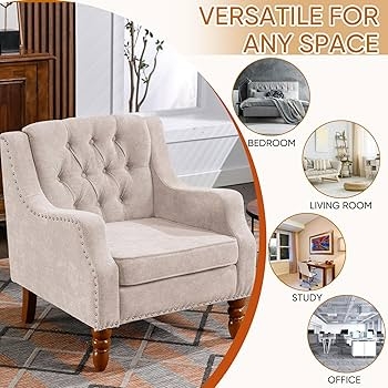 Wingback Accent Chairs with Silver Nailhead Trim and Tapered Legs.
