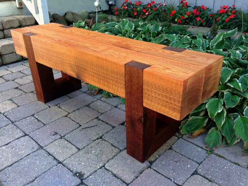 Wood Bench Outdoor Garden Patio Entryway - Etsy