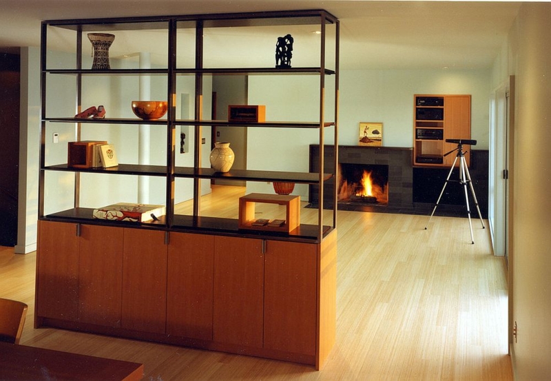 Wood Shelving Partition Open Concept Storage Base Cabinets