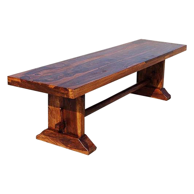 Wooden Bench Louvered Back Scrolled Arms Traditional Entryway